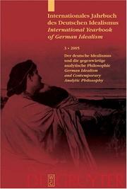 Front cover of Internationales Jahrbuch des Deutschen Idealismus / International Yearbook of German Idealism, Bd. 3 (2005) by Karl Hrsg. Ameriks