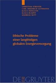 Front cover of Studien zu Wissenschaft Ethik, Bd. 2: Ethische Probleme einer langfristigen globalen Energieversorgung by Christian Streffer