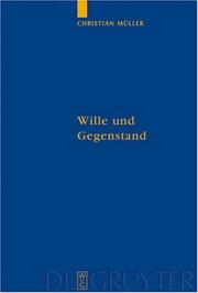 Front cover of Wille und Gegenstand by Christian Muller