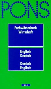Front cover of PONS Fachwörterbuch Wirtschaft by P. H. Collin