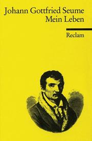 Front cover of Mein Leben by Johann Gottfried Seume