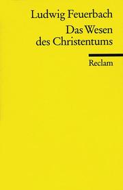 Cover of Das Wesen des Christentums by Ludwig Feuerbach