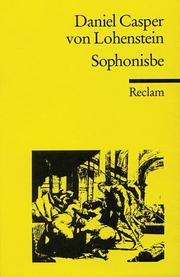 Cover of Sophonisbe by Daniel Casper von Lohenstein