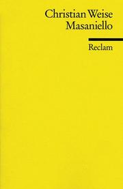 Cover of Masaniello by Christian Weise