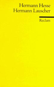 Cover of Hermann Lauscher by Hermann Hesse