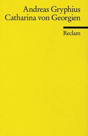 Cover of Catharina von Georgien by Andreas Gryphius