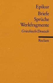 Cover of Briefe, Sprüche, Werkfragmente by Epicurus