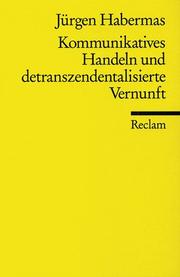 Front cover of Kommunikatives Handeln und detranszendentalisierte Vernunft by Jürgen Habermas