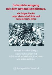 Cover of ©sterreichs Umgang mit dem Nationalsozialismus by Friedrich Stadler
