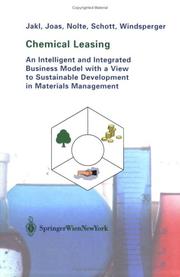 Cover of Chemical leasing by Thomas Jakl