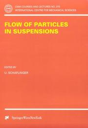 Front cover of Flow of Particles in Suspensions by U. Schaflinger