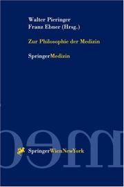 Front cover of Zur Philosophie der Medizin by Walter Pieringer