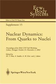 Front cover of Nuclear dynamics, from quarks to nuclei by CFIF Fall Workshop (20th 2002 Lisbon, Portugal)