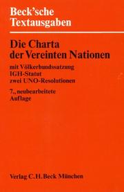 Cover of Charter by United Nations.