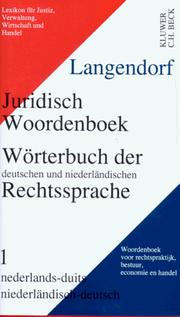 Front cover of Worterbuch der deutschen und niederlandischen Rechtssprache by Unknown