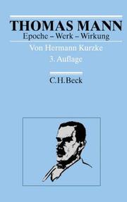 Cover of Thomas Mann by Hermann Kurzke