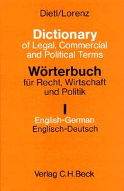 Cover of Wörterbuch für Recht, Wirtschaft und Politik by Clara-Erika Dietl