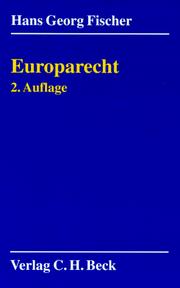 Front cover of Europarecht by Hans Georg Fischer