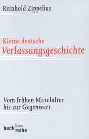 Cover of Kleine deutsche Verfassungsgeschichte by Reinhold Zippelius