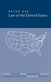Front cover of Law of the United States by Hay, Peter