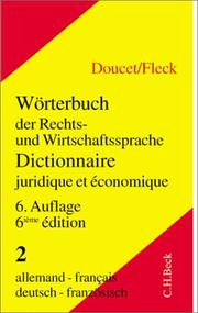 Front cover of Wörterbuch der Rechts- und Wirtschaftssprache by Klaus E. W. Fleck