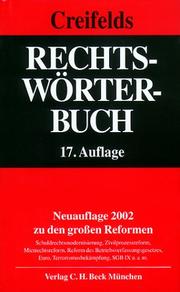Cover of Rechtswörterbuch by Carl Creifelds