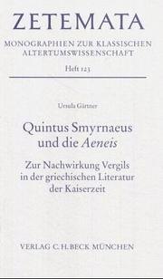 Front cover of Quintus Smyrnaeus und die Aeneis by Ursula Gärtner