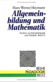 Cover of Allgemeinbildung und Mathematik by Hans Werner Heymann