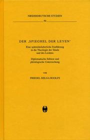Front cover of Der "Spieghel der leyen" by Friedel Helga Roolfs