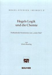Front cover of Hegels Logik und die Chemie by Ulrich Ruschig