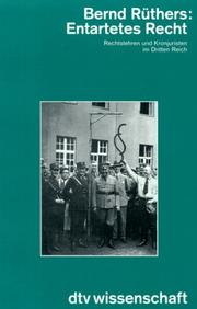 Cover of Entartetes Recht by Bernd Rüthers