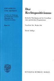 Cover of Der Rechtspositivismus by Ott, Walter Dr. iur.