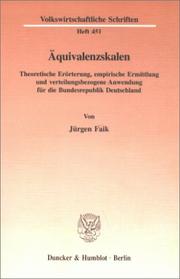 Front cover of Äquivalenzskalen by Jürgen Faik