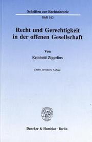 Cover of Recht und Gerechtigkeit in der offenen Gesellschaft by Reinhold Zippelius