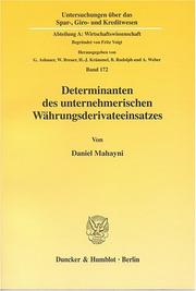 Front cover of Determinanten des unternehmerischen Wahrungsderivateeinsatzes by Daniel Mahayni