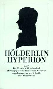 Cover of Hyperion by Friedrich Hölderlin