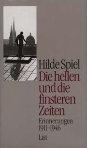 Cover of The dark and the bright by Hilde Spiel