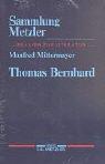 Cover of Thomas Bernhard by Manfred Mittermayer
