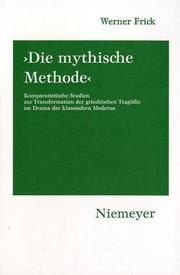 Cover of "Die  mythische Methode" by Werner Frick