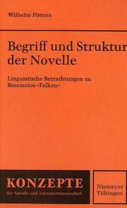 Front cover of Begriff und Struktur der Novelle by Wilhelm Pötters