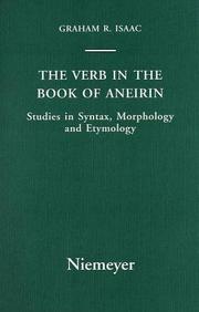 Front cover of The verb in the Book of Aneirin by Graham R. Isaac