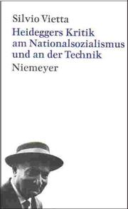 Cover of Heideggers Kritik am Nationalsozialismus und an der Technik by Silvio Vietta