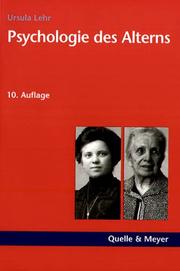 Front cover of Psychologie des Alterns by Ursula Lehr