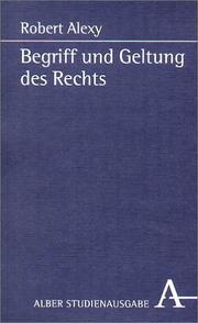 Front cover of Begriff und Geltung des Rechts by Robert Alexy