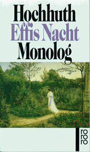 Cover of Effis Nacht by Rolf Hochhuth