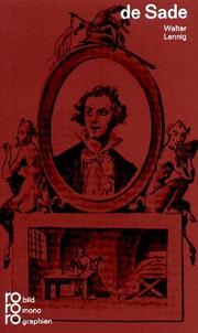 Cover of Marquis de Sade in Selbstzeugnissen und Bilddokumenten by Walter Lennig