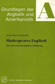 Cover of Shakespeares Englisch by Manfred Scheler