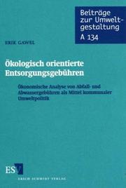 Front cover of Ökologisch orientierte Entsorgungsgebühren by Erik Gawel