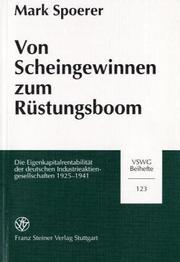 Cover of Von Scheingewinn zum Rüstungsboom by Mark Spoerer