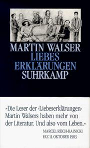 Front cover of Liebeserklärungen by Martin Walser